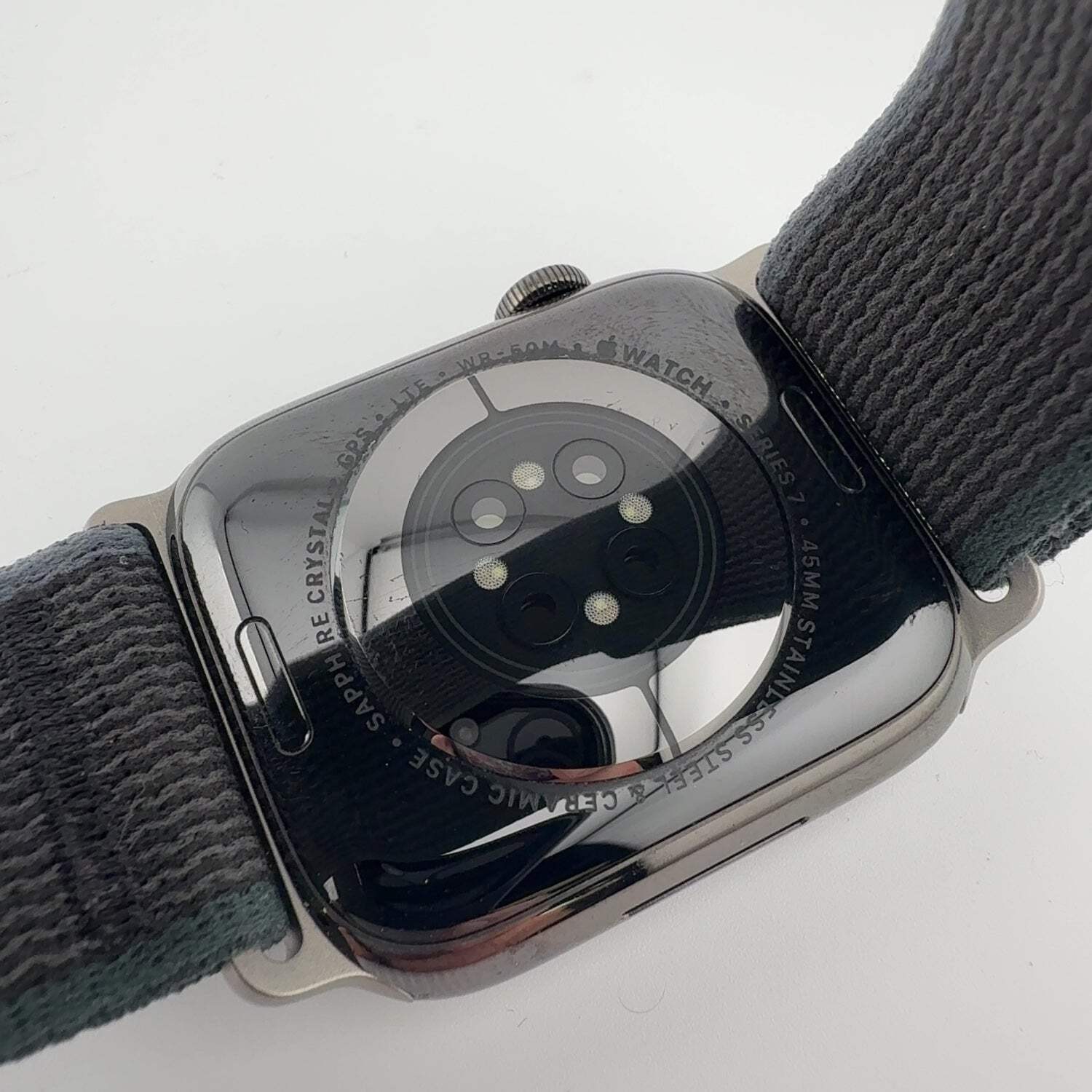 Broken Unlocked Apple Watch Series 7 45MM Stainless Steel MKJJ3LL/A Bad Batt