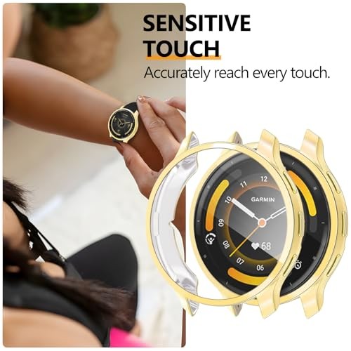 4 Pack for Garmin Venu 3s 41mm Screen Protector Case Soft TPU Bumper Full Covera