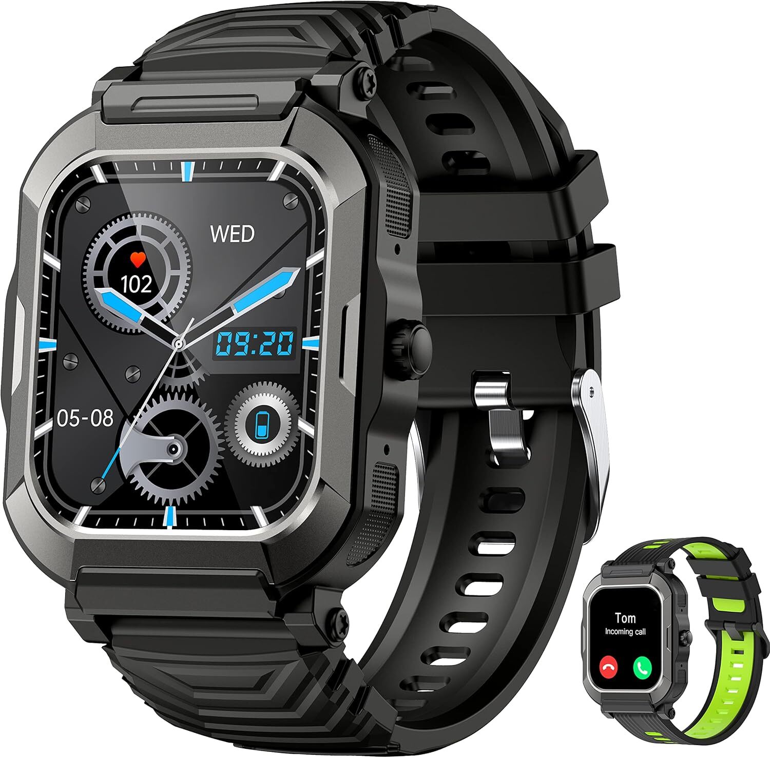 Smart Watch for Men with Calls Rugged Fitness HR/BP/SpO2 for Samsung Galaxy