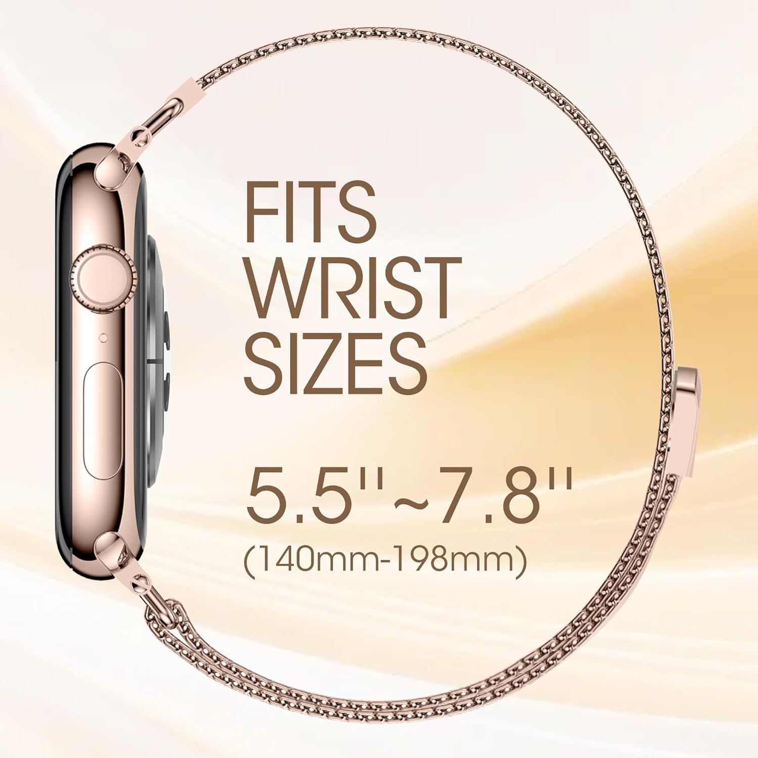 Milanese Loop Metal Mesh Strap for Apple Watch 42mm 44mm Ultra-Slim Design