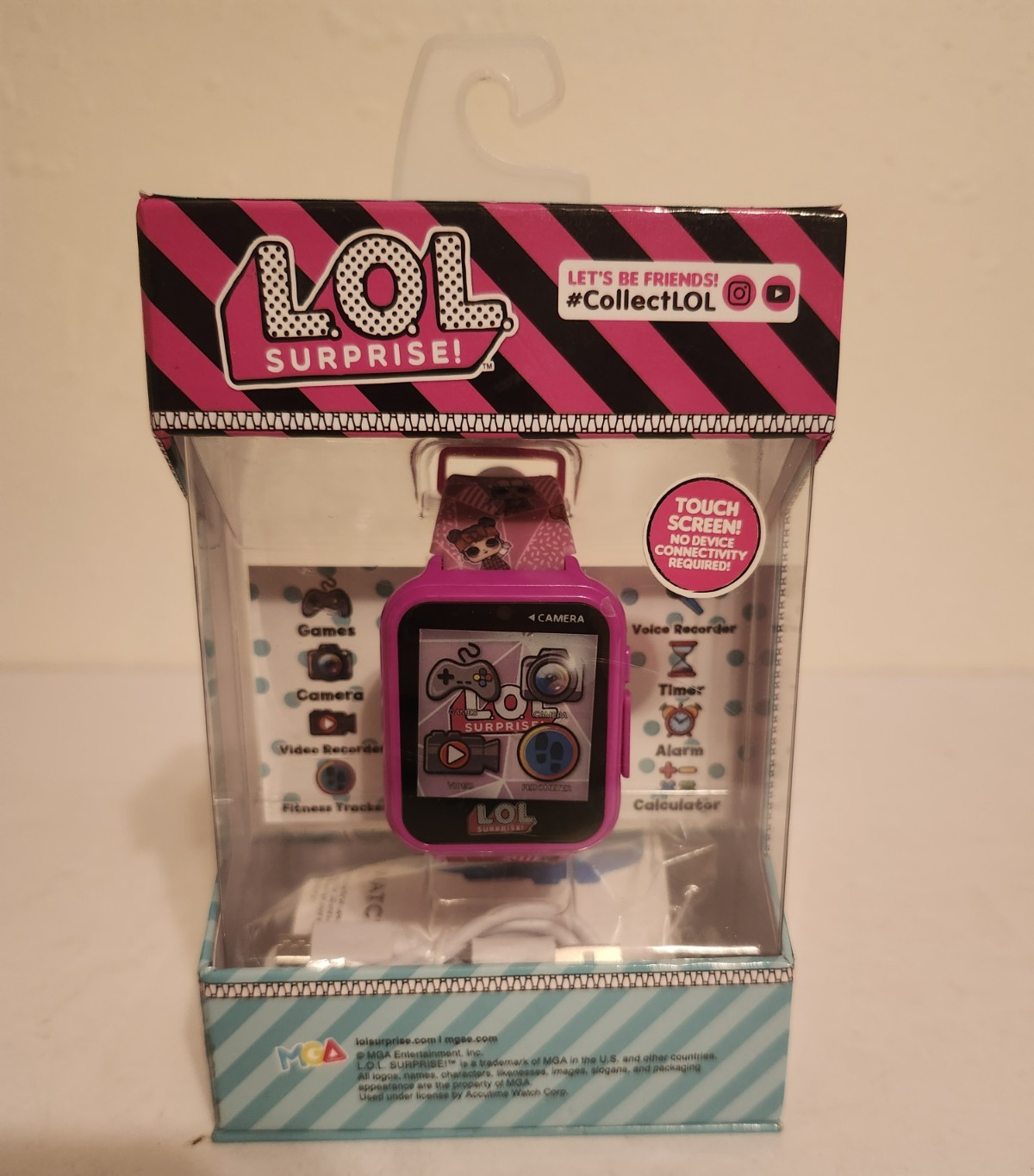 L.O.L. Surprise! Interactive Watch Pink Touchscreen Camera Video Recorder Games