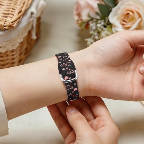 20mm Engraved Silicone Strap Compatible with Samsung Watch 7 40mm Sport Heart