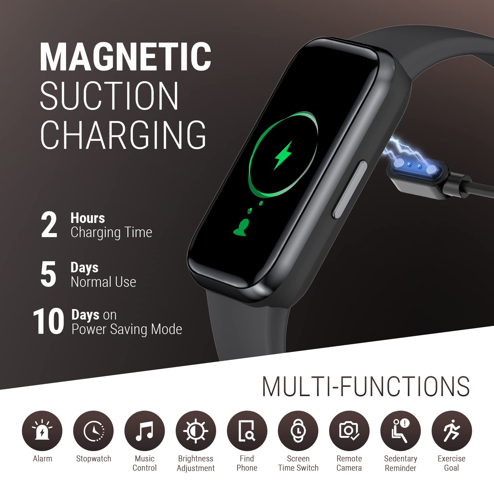 Fitness Tracker with , 24/7 Heart Rate and Sleep Tracking, IP68 Waterproof Ac…