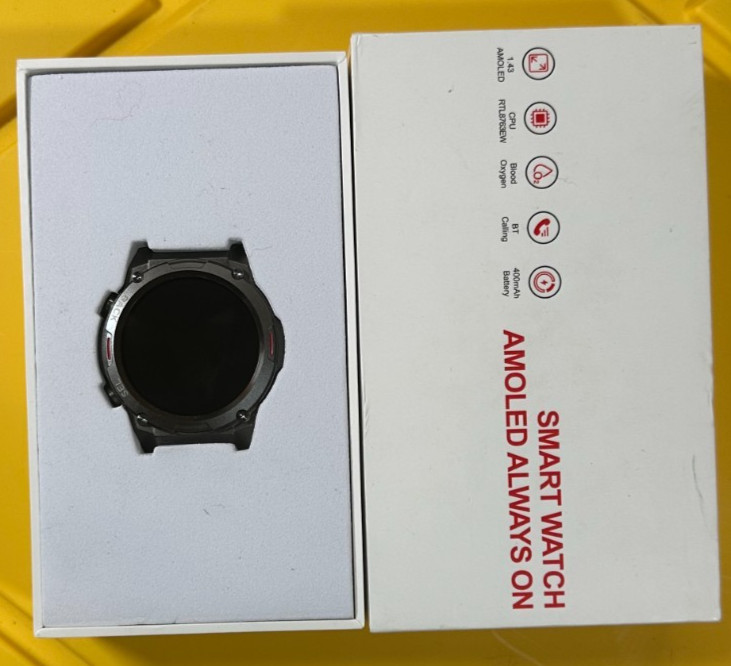 👀Smart Watch for Men: 1.43”AMOLED, ANDROID/APPLE SILICONE SPORTS STRAP 🔥