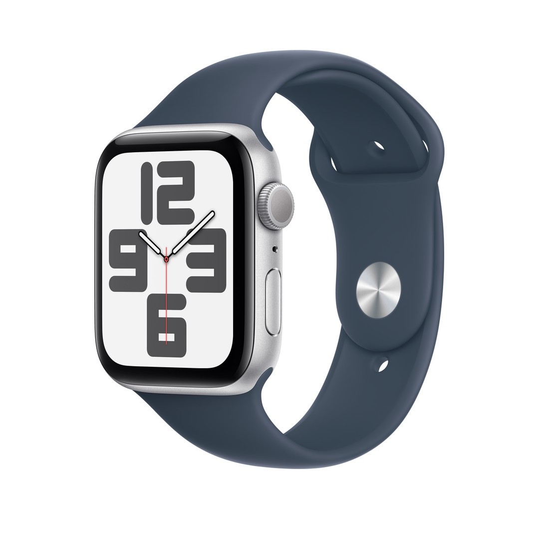 Apple Watch SE (GPS) 40mm Silver Aluminum Case Abyss Blue Sport Band A2351