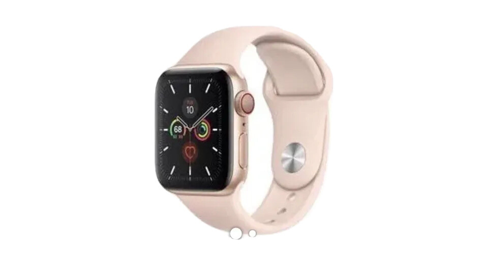 Apple Watch Series 5 40mm Gold Aluminum Case with Pink Sport Band (MWWP2LL/A)…