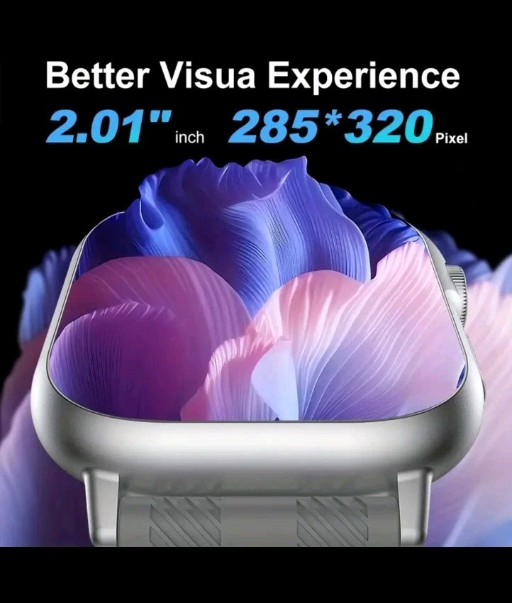 Smart Watch For Android And iPhone Bluetooth Call,Screen Size 2.01- Color Black