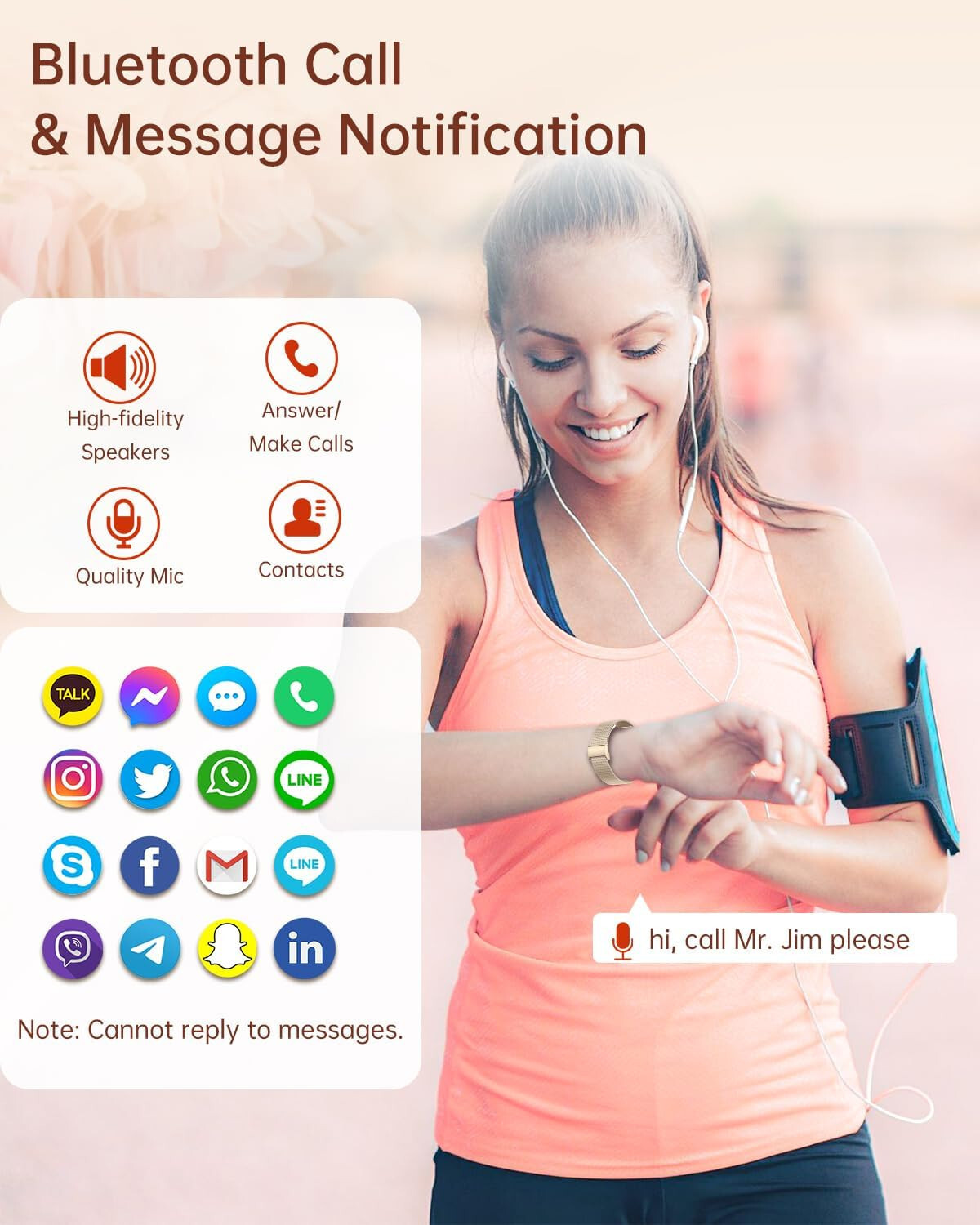 Smart Watch for Women (Answer/Make Calls), 1.43” AMOLED Always On Display