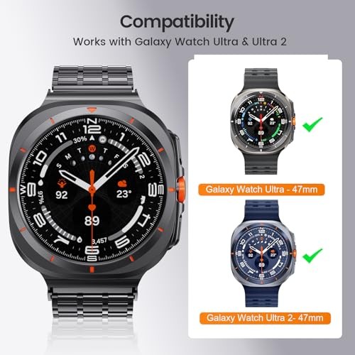 Magnetic Metal Band Compatible with Samsung Galaxy Watch Ultra 47mm Men Steel