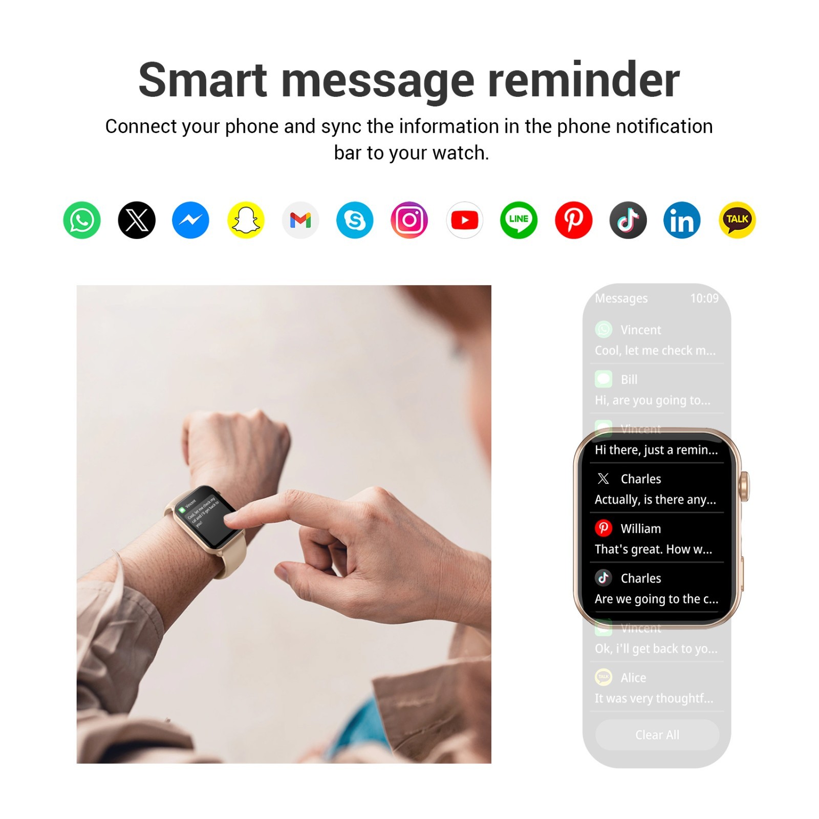 Ladys Smart Watch Women Fitness Tracker Blood Pressure Heart Rate Sport Watches