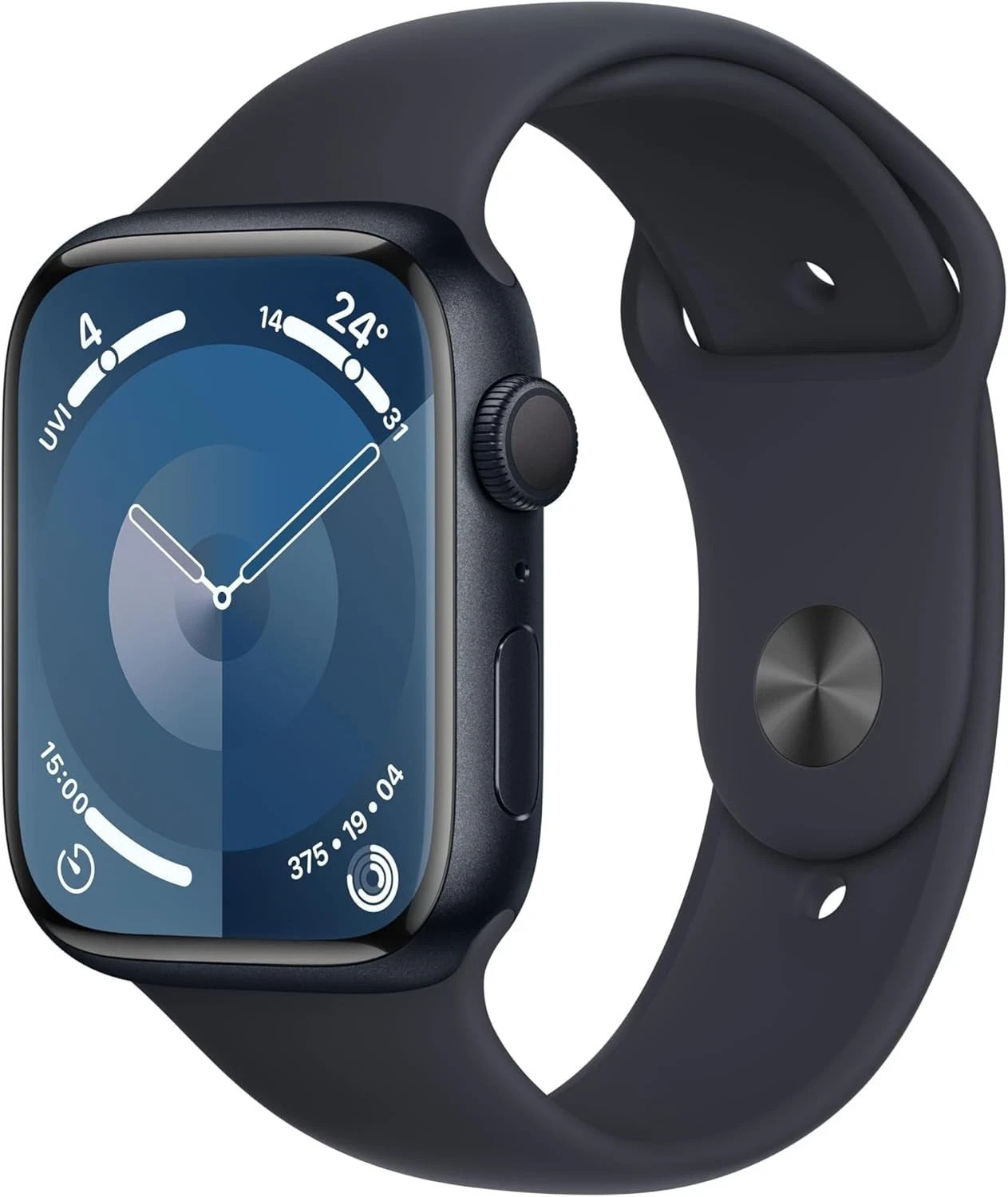 Apple Watch Series 9 45mm Aluminum Case M/L Sport Band – Midnight (MR9A3CL/A)™