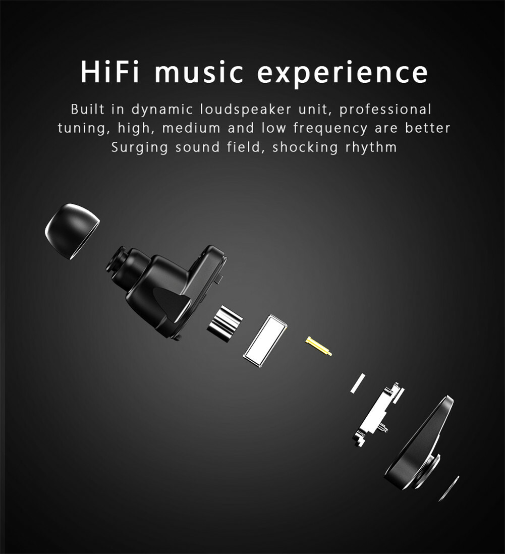 Bluetooth Music Smart Watch with True Wireless Headphones for Android iOS
