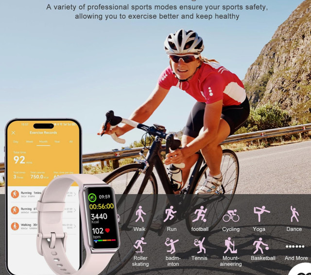 Smart Fitness Tracker Steps/Calories/Distance/Heart/Sleep/Blood/Sports NEW