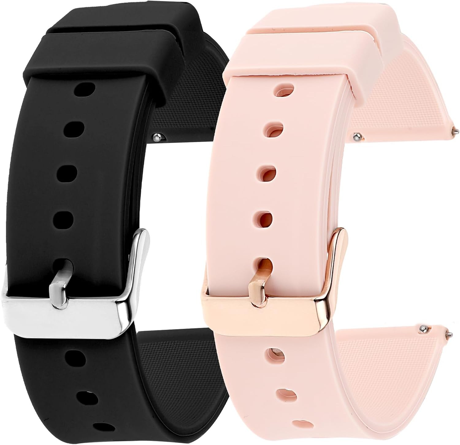 2 Pcs Silicone Strap Compatible with Smart Watch Sport Watch