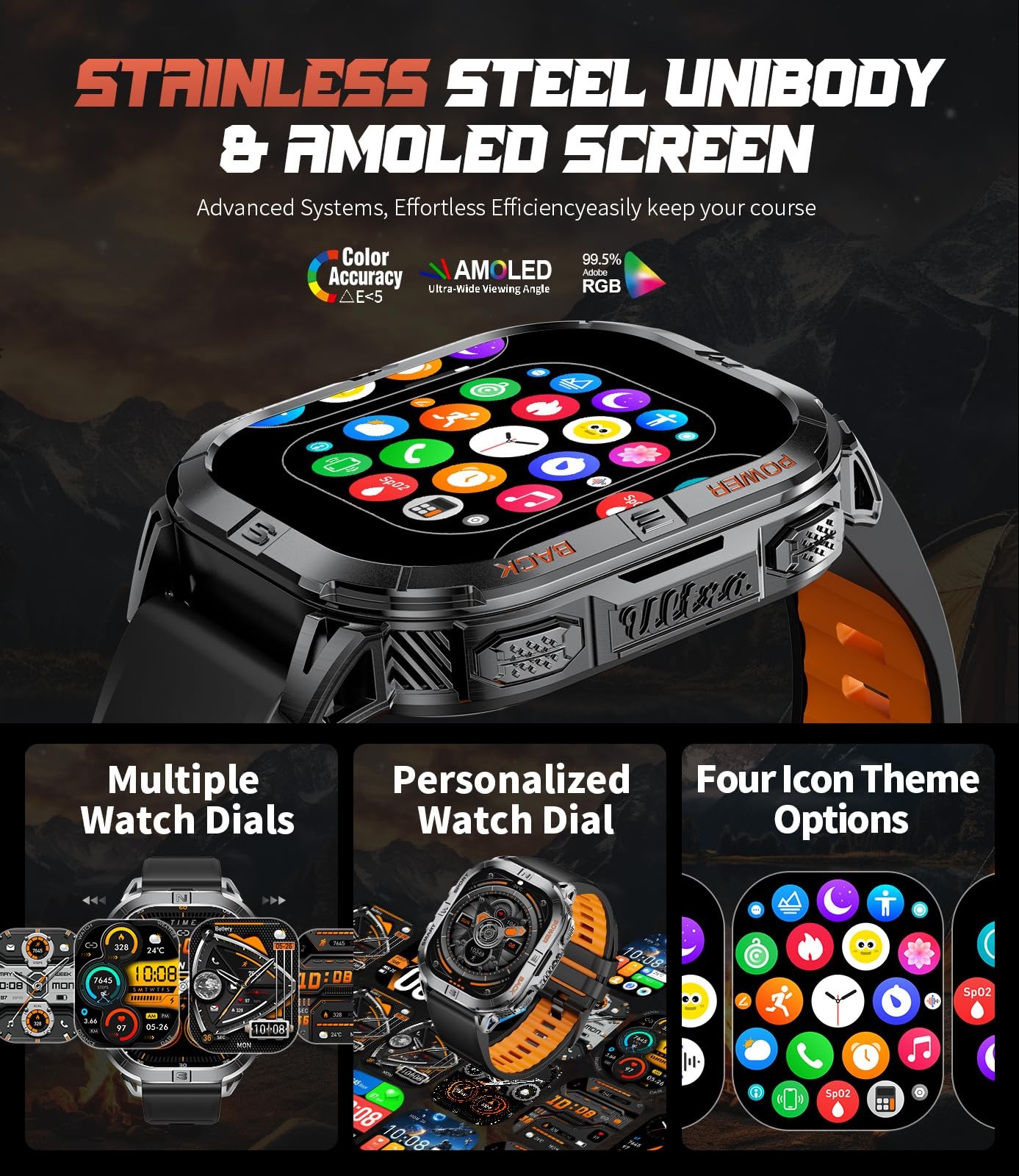 GPS Military for Men(Answer/), 2.13” ,60 Days Battery,6 Satellite Positionin…