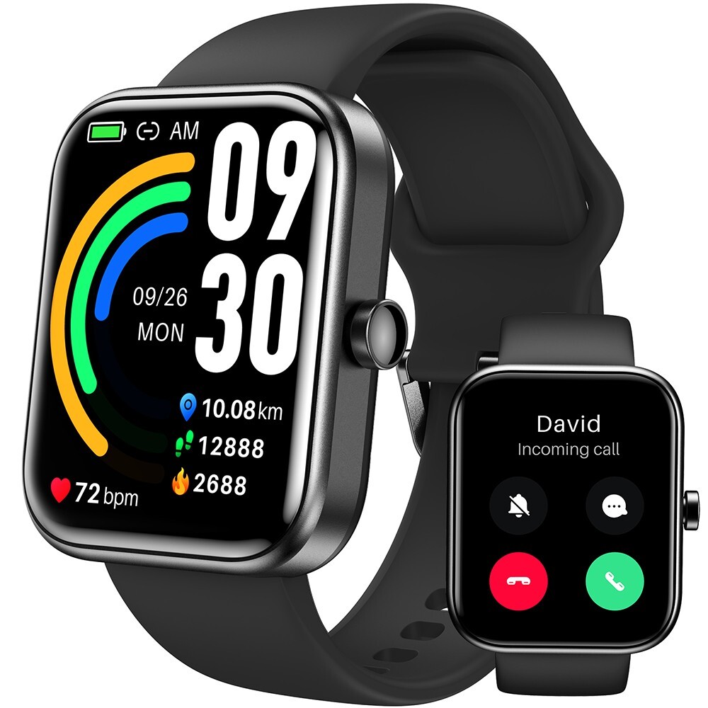 TOZO S3 Smart Watch 1.83″ Touch Screen Fitness Tracker IP68 Waterproof