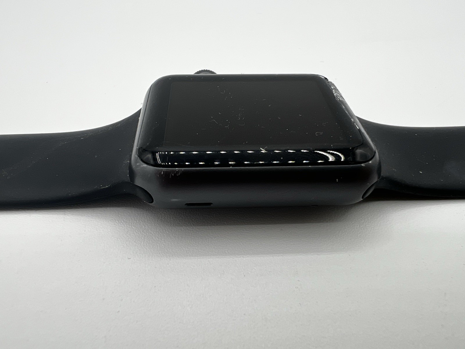 Apple Watch Series 1 38mm Black Aluminum A1802 Cracked Screen Parts Repair