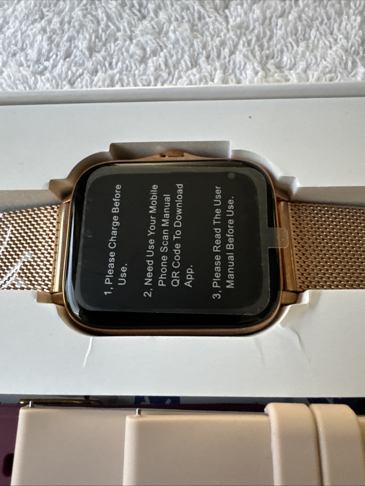 Smart Watch China 3 Different Bands Instructions 1 Year Warranty Charging NEW