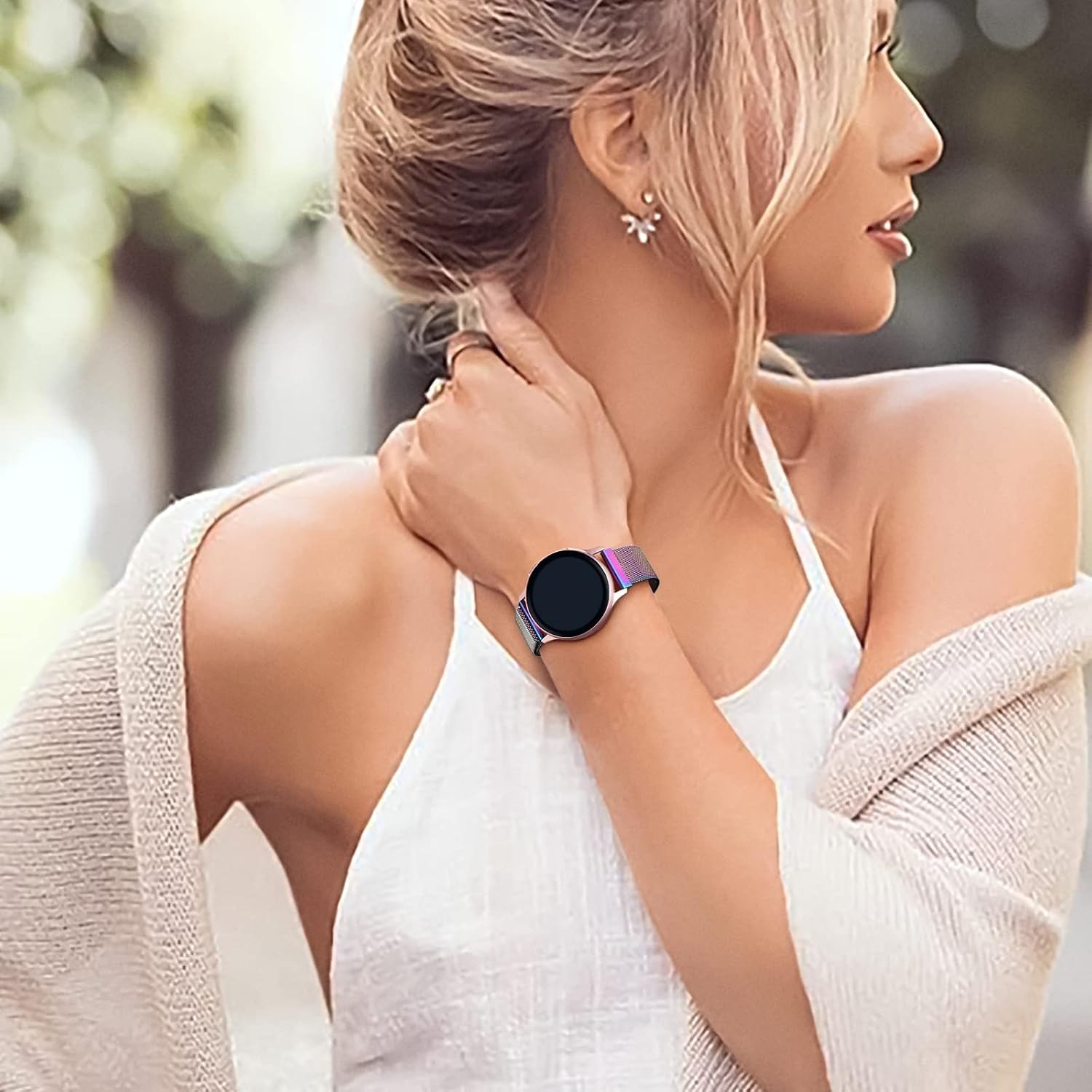 Colorful Magnetic Metal Band for Samsung Galaxy Watch 7, 40mm 44mm Compatibility