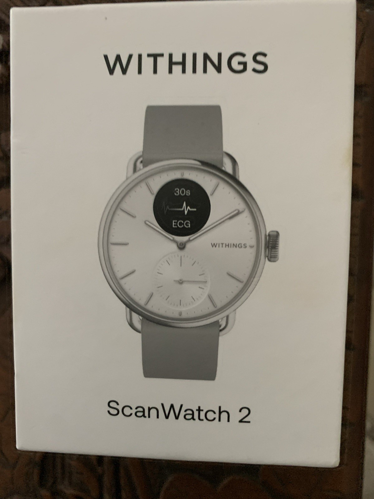 Withings ScanWatch 2 38mm Hybrid Smartwatch ECG SpO2 HR, Gray F NIbKM Band