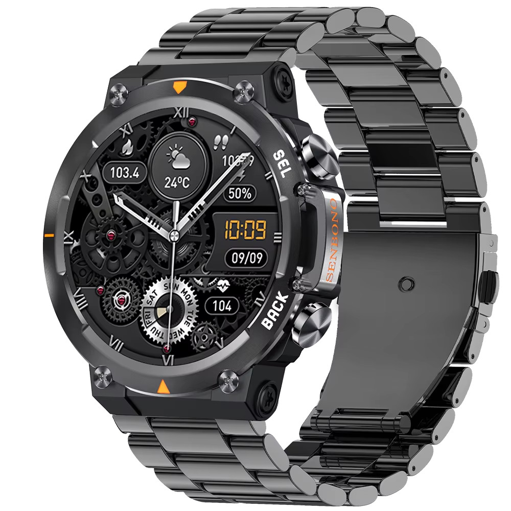 SENBONO MAX18 Smart Watch Men 1.43″ AMOLED HD BT Call AI Voice Fitness Sports