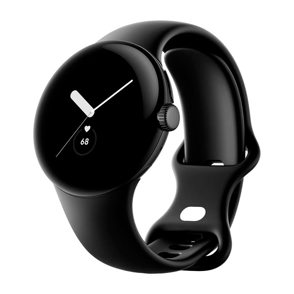Google Pixel Watch 41mm Matte Black Stainless Steel Case with Obsidian Active…
