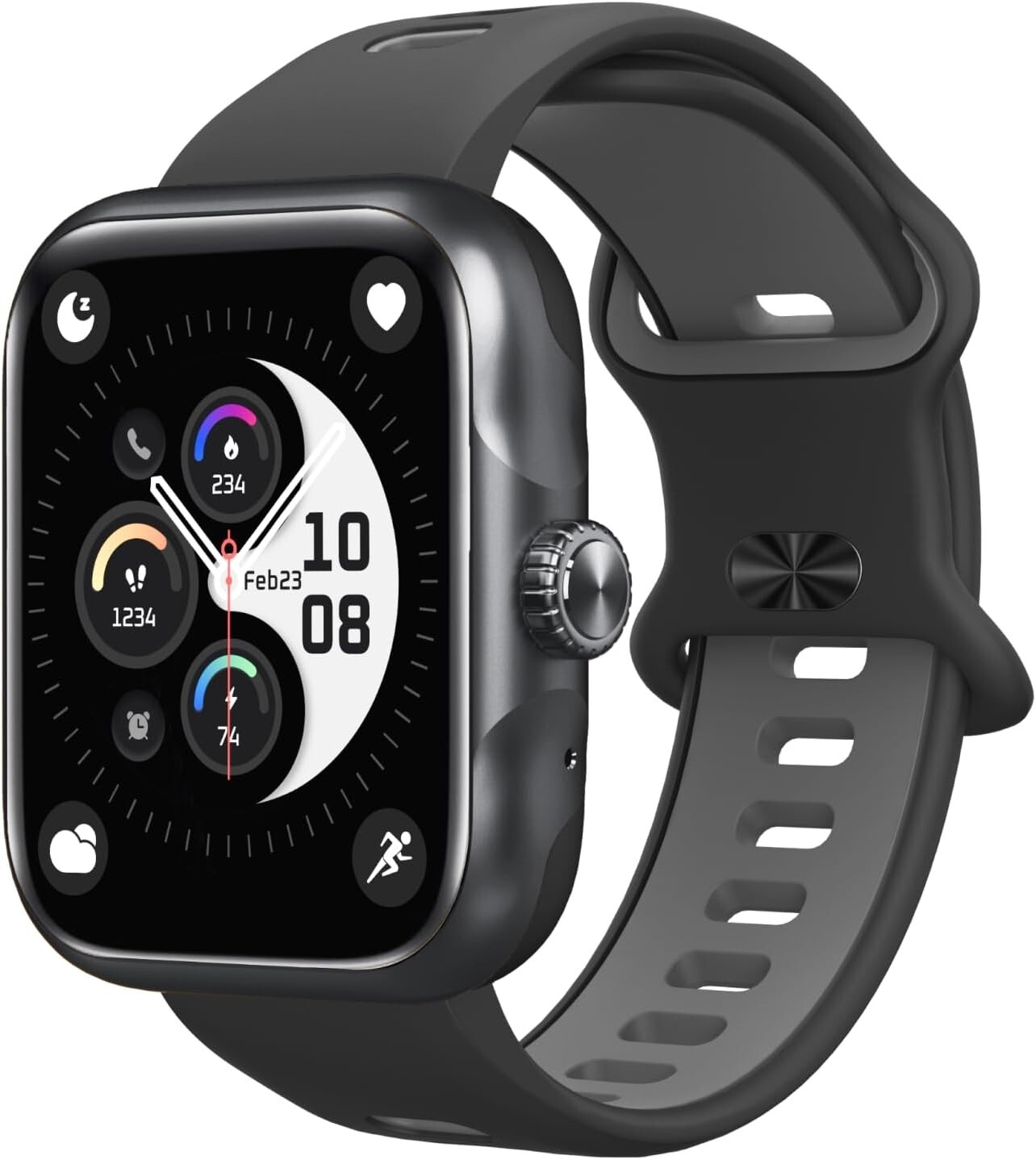 anyloop Smart Watch Ultra for Men & Women Compatible for iOS and Android (Black)