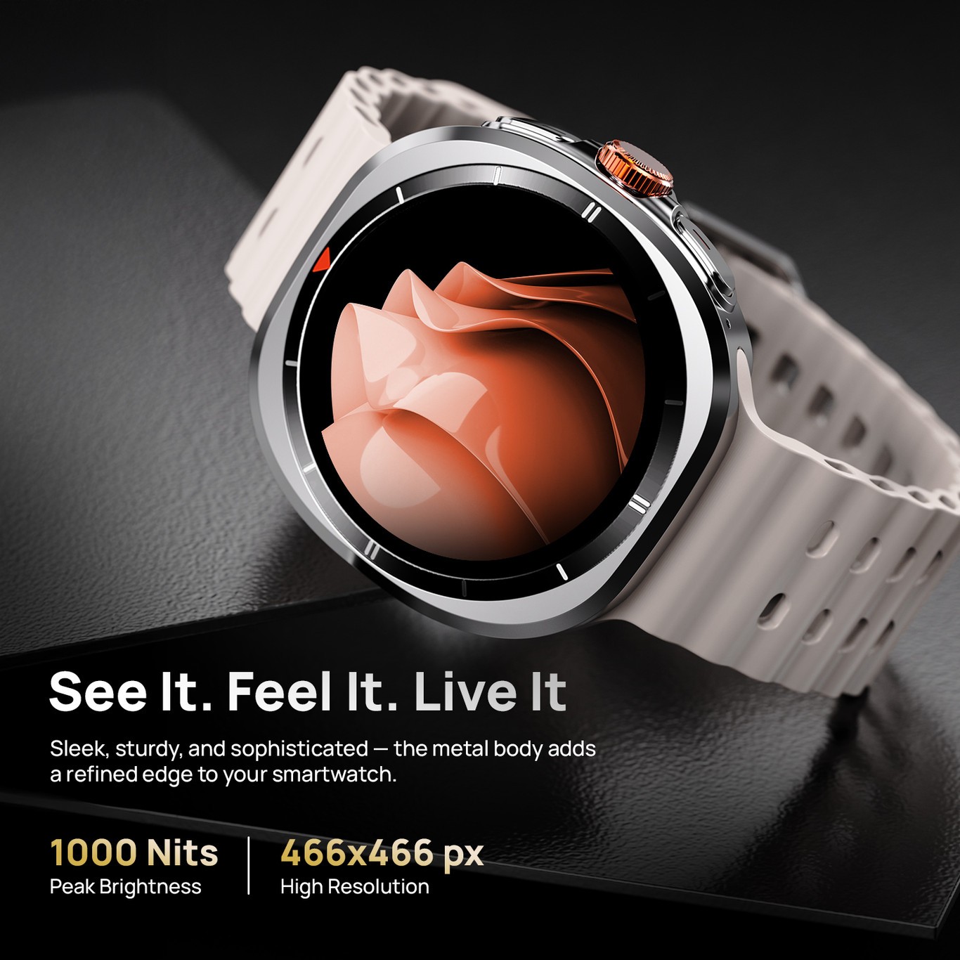 Fire-Boltt Axiom Smartwatch 1.43″ AMOLED Display BT Calling Wireless Charging