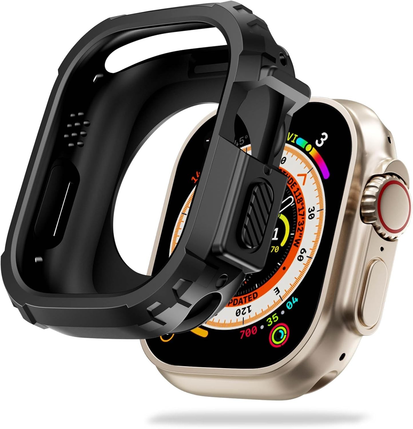 Sport Case for Apple Watch Ultra 49mm, Shockproof & Scratch Resistant Bumper
