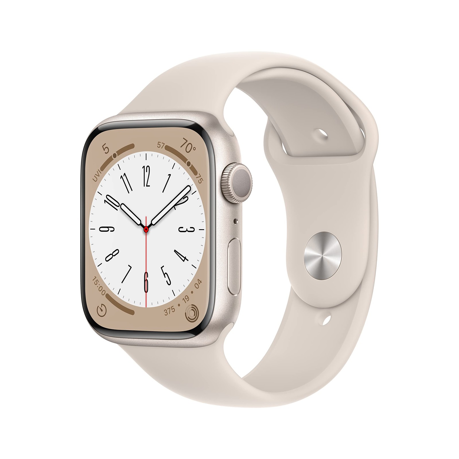 Apple Watch Series 8 GPS 45mm Starlight Aluminum Sport Band Smartwatch