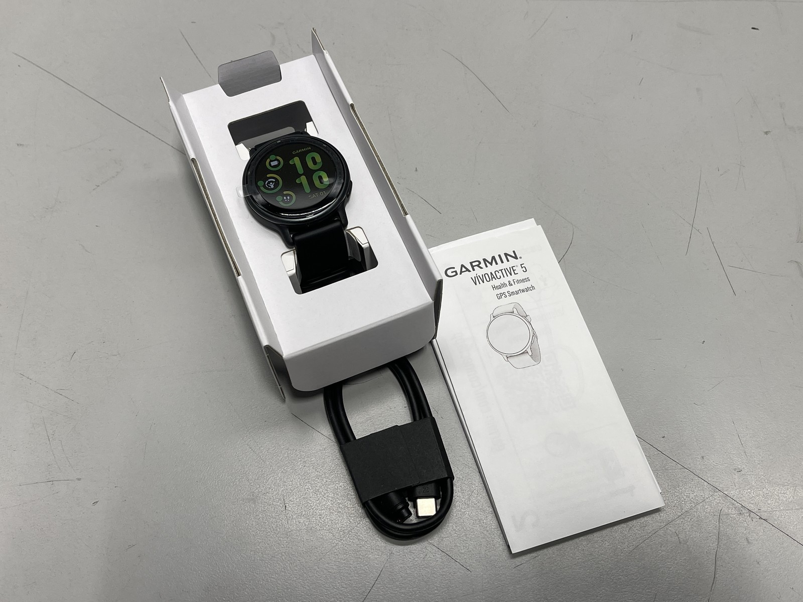 Garmin-vívoactive 5 GPS Smartwatch 42mm – Slate Aluminum Black
