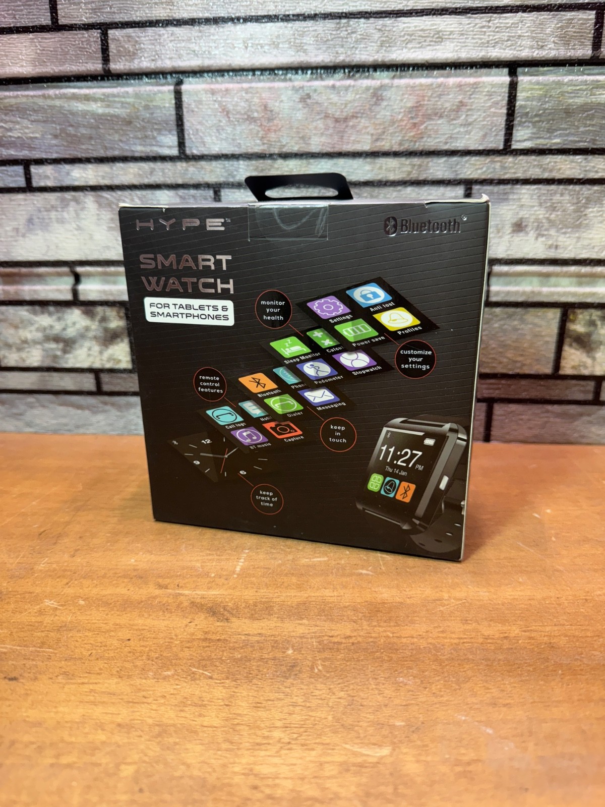 Hype Smart Watch Black w/ Bluetooth, New in Box, Free quikSHIP!!