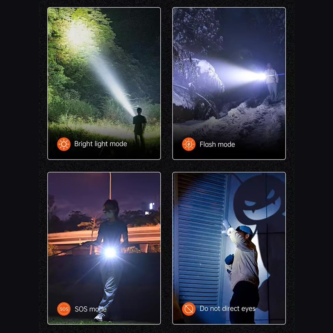 Smartwatch LED Flashlight Fitness Sports Tracker Watch 3ATM Waterproof Men Women