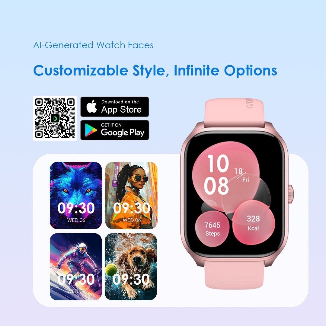 LIGE GT40 Smart Watch – Voice Assistant, Heart Rate, Blood Pressure, Fit Pro.