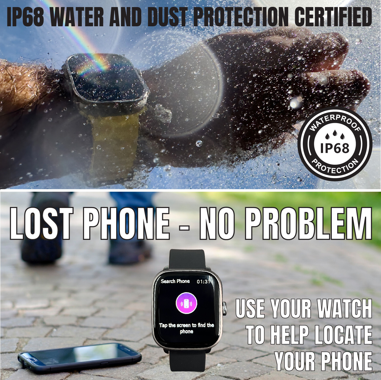 Smart Watch – Bluetooth Fitness Tracker with Heart Rate, Blood Oxygen Monitor