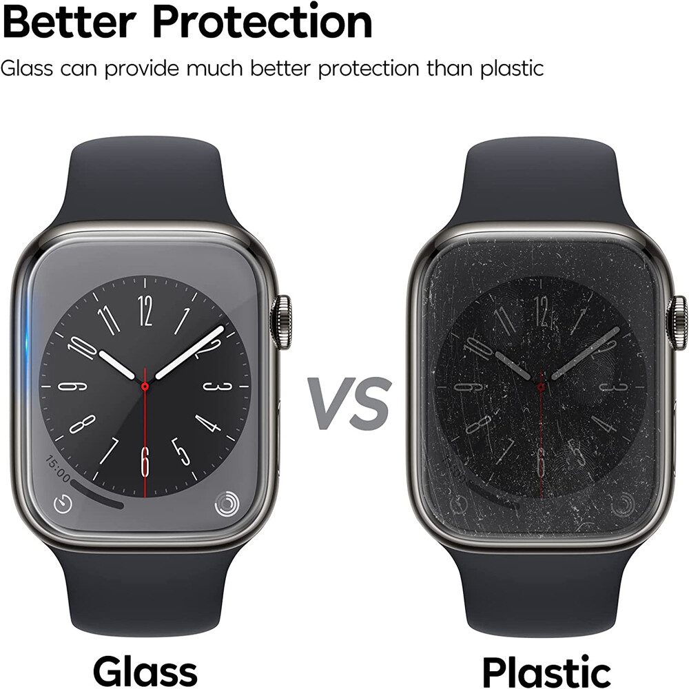 For Apple Watch Series9 8 7 6 5 4 40/41/44/45mm Tempered Glass Screen Protector