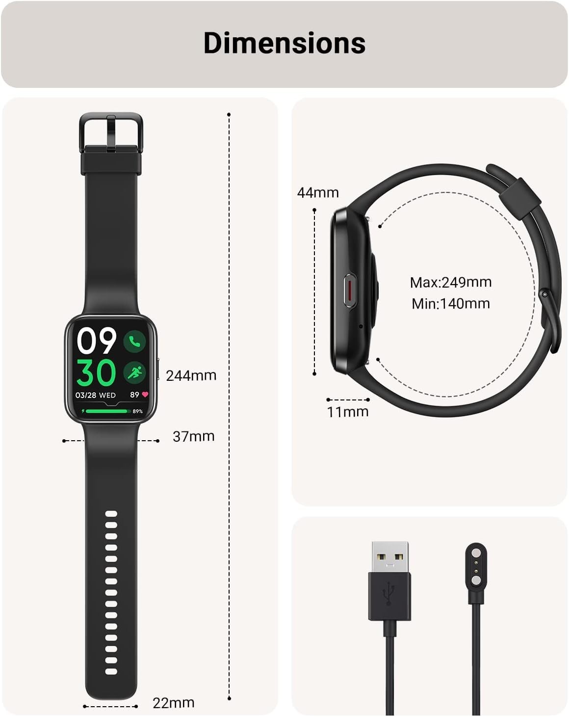Smart Watch for Men/Women Android/iPhone, Alexa Built-in, 1.8″ Touchscreen