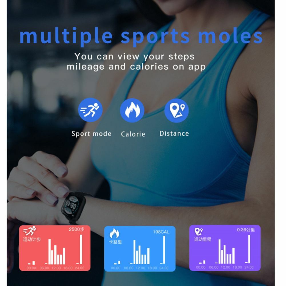 Bluetooth Smart Watch Waterproof Sport Bracelet Call Remind Fitness Bracelet