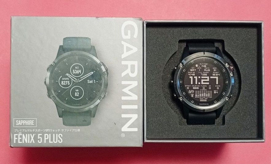 GARMIN fenix 5 Plus Sapphire 010-01988-78 Black GPS Watch Used