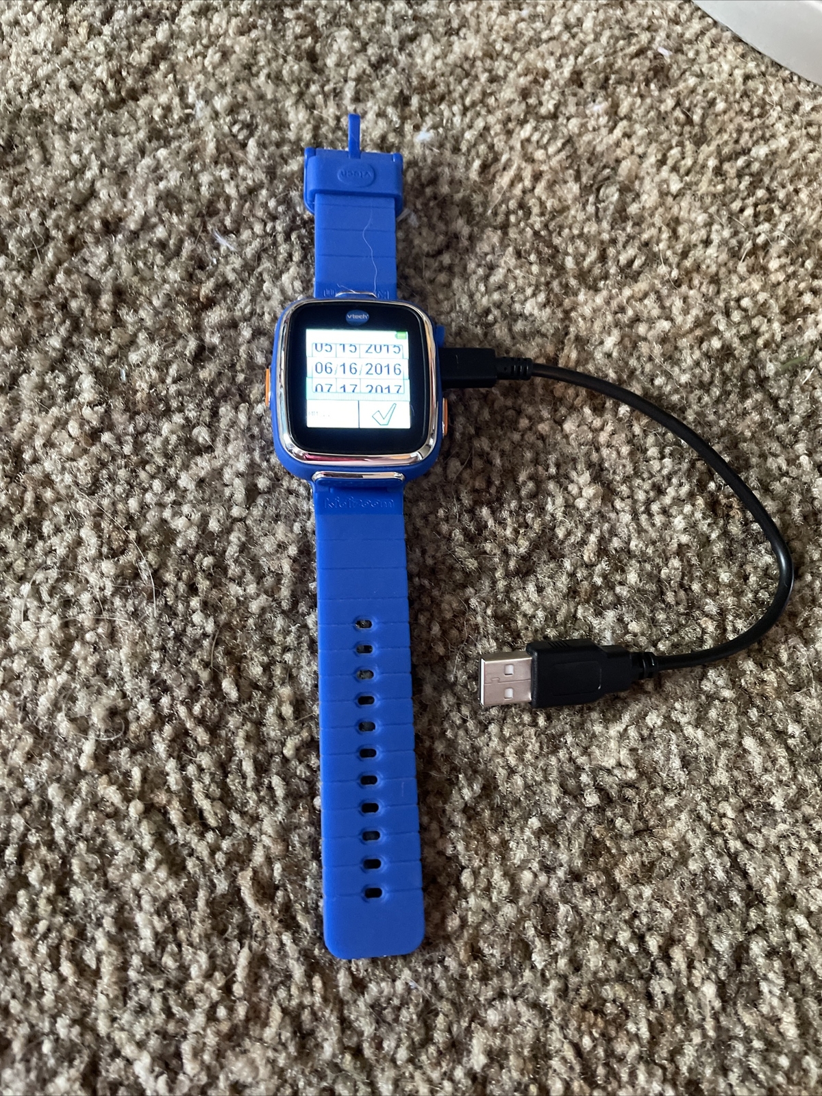 Vtech Kidizoom Smart Watch #1716 Blue Interactive Games Camera ~Tested Works~