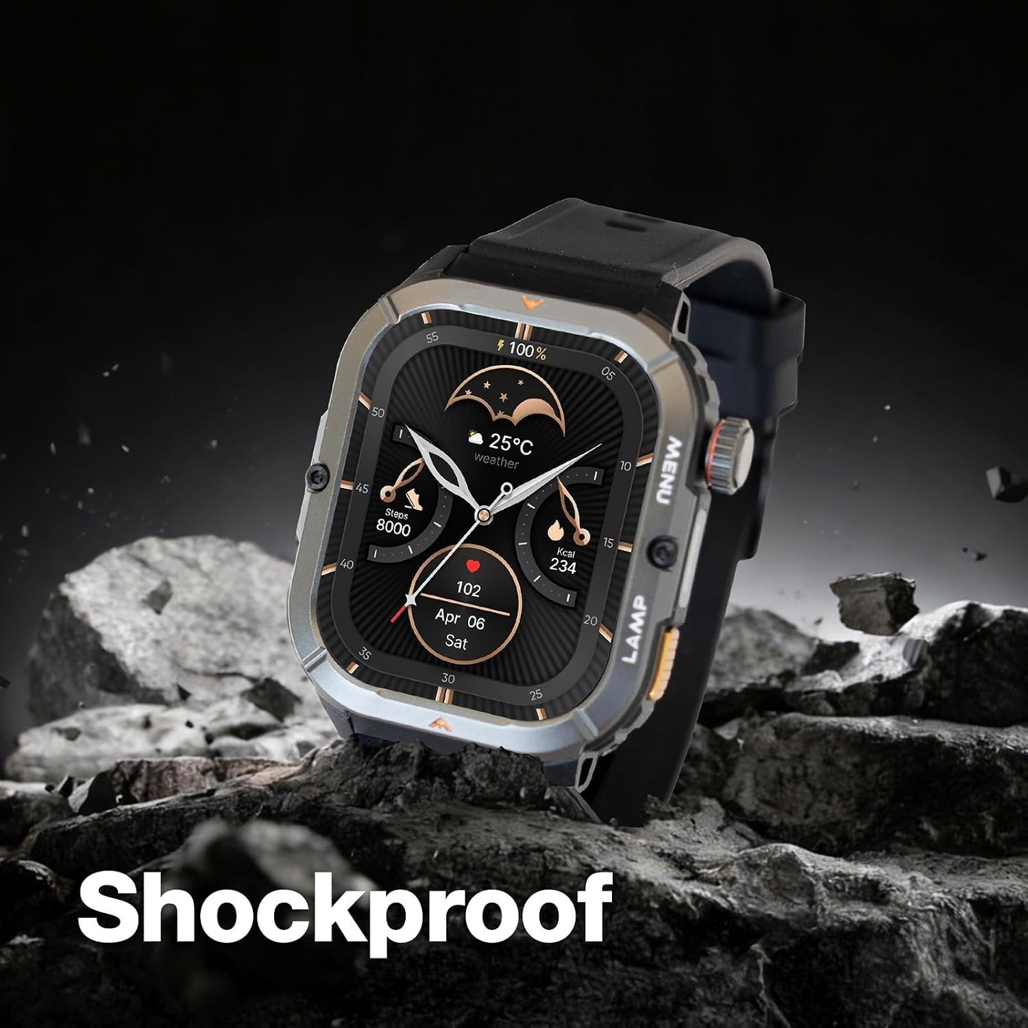 AGM Legion 3 Military Smart Watch AMOLED BT Call Flashlight 5ATM IP68 GPS