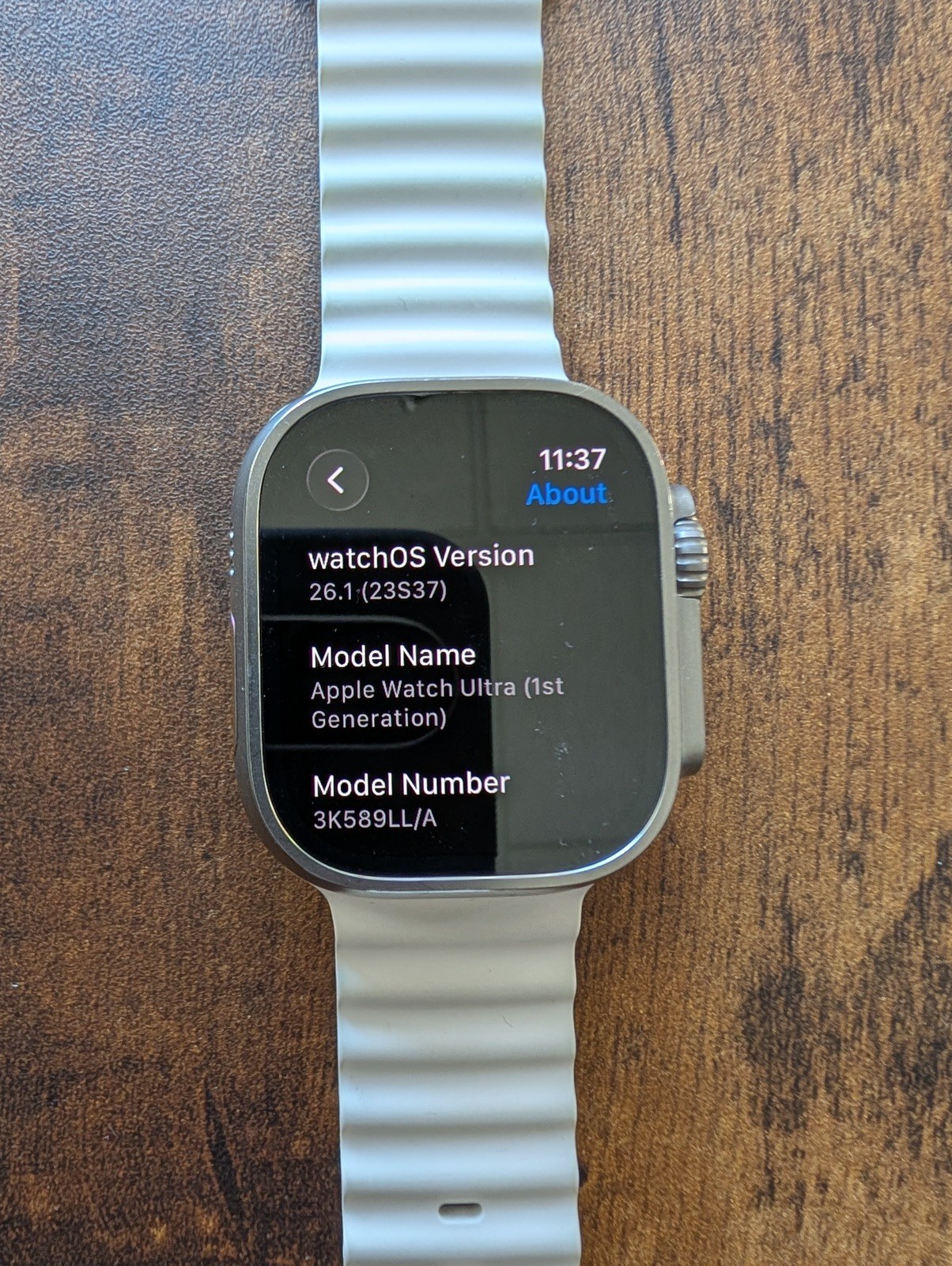 Apple Watch Ultra 49mm Titanium Trail Alpine Loop and White Ocean Bands