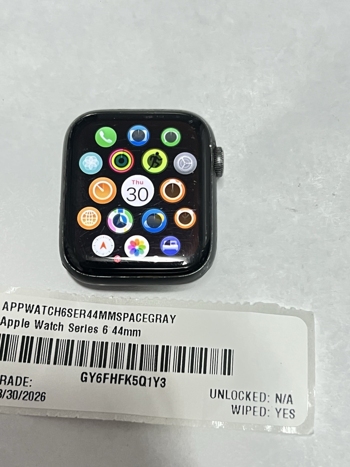 Apple Watch Series 6 44mm black Aluminum GPS-LTE cracked