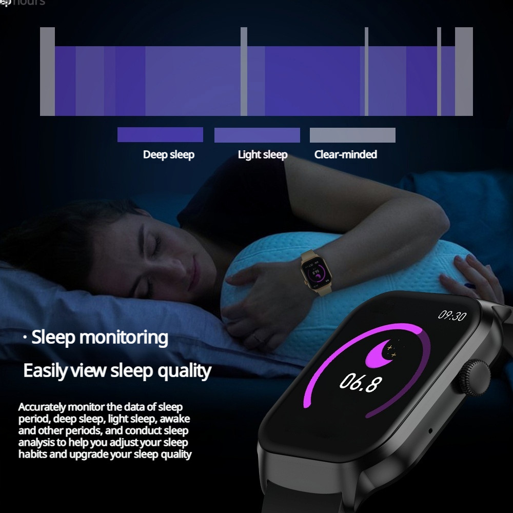 Smart Watch Fitness Tracker 2.01 HD Bluetooth Call Heart Rate SpO2 for Men Women
