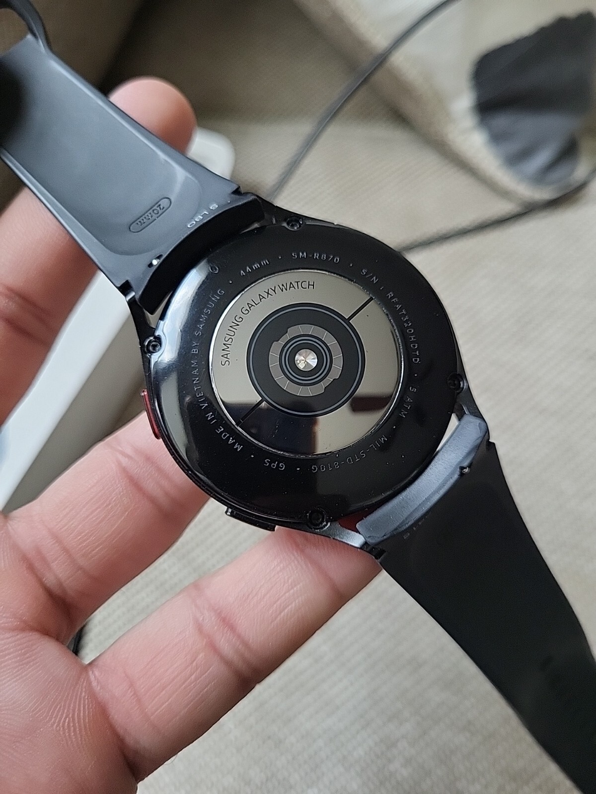 Samsung Galaxy Watch4 SM-R870 44mm Aluminum Case with Sport Band – Black…