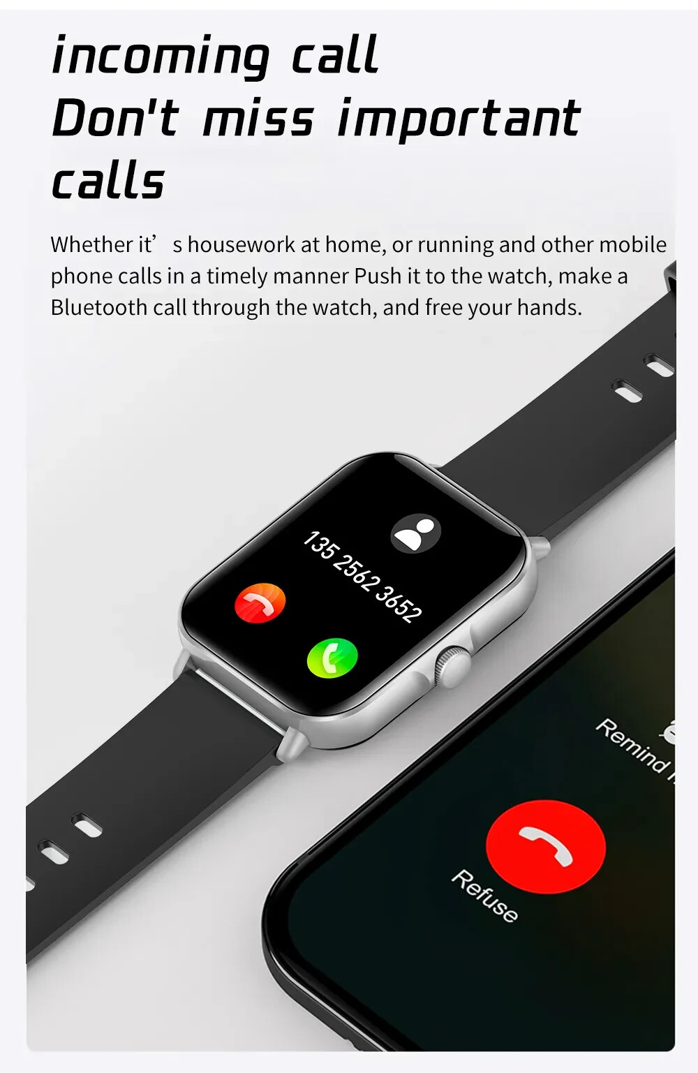 2022 New BT Answer Call Smart Watch Men Full Touch Dial Call Fitness Tracker IP6