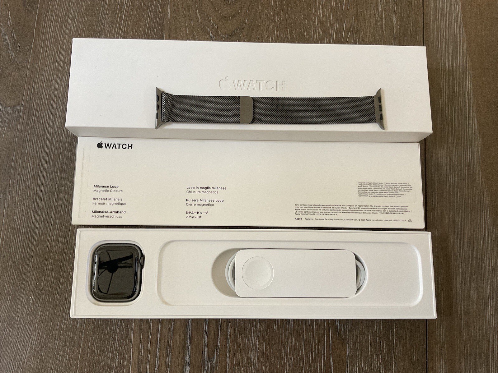 Apple Watch Series 7 45mm Case with Milanese Loop – Stainless Steel, One Size…