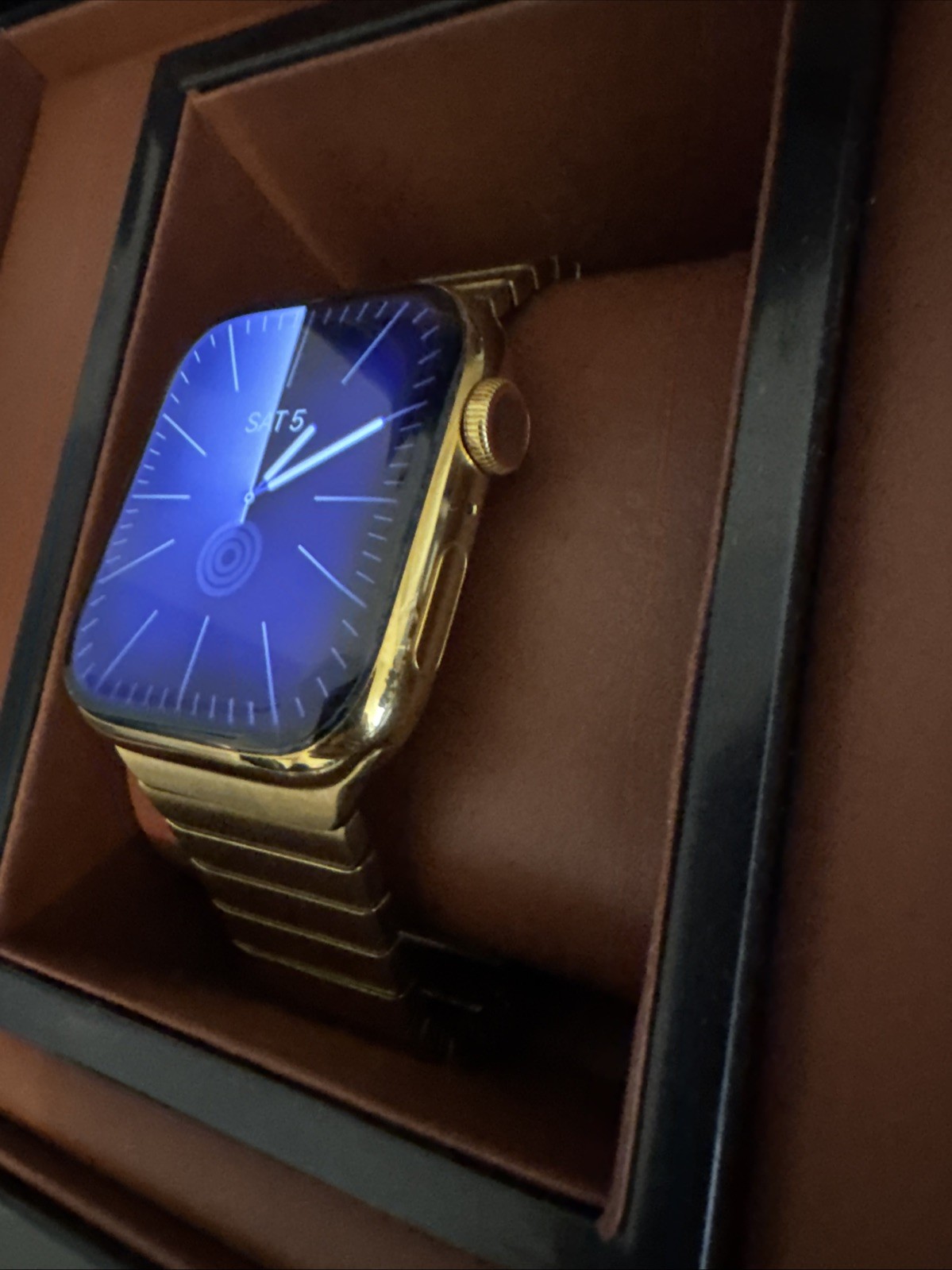 24K Gold Plated 45MM Apple Watch SERIES 7 Stainless Steel Link GPS LTE O2 CUSTOM