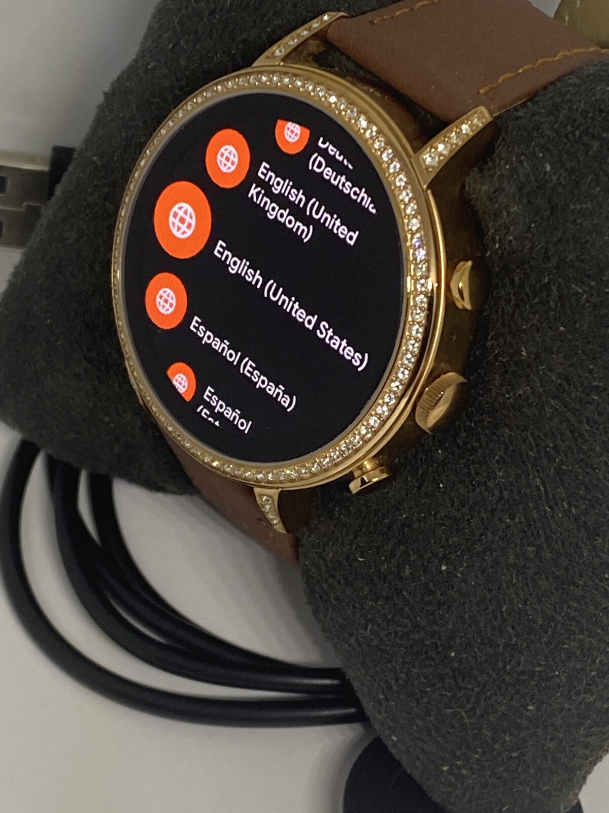 Fossil Gen 4 Authentic Digital Dial Smart Watch Custom Band FTW6015 AB605