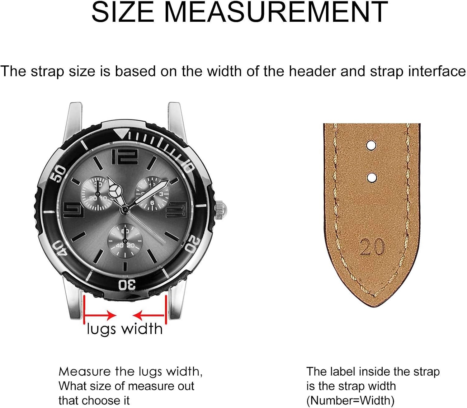 Vintage Leather Watch Strap Band 14mm 15mm 16mm 17mm 18mm 19mm 20mm 21mm 22mm 23